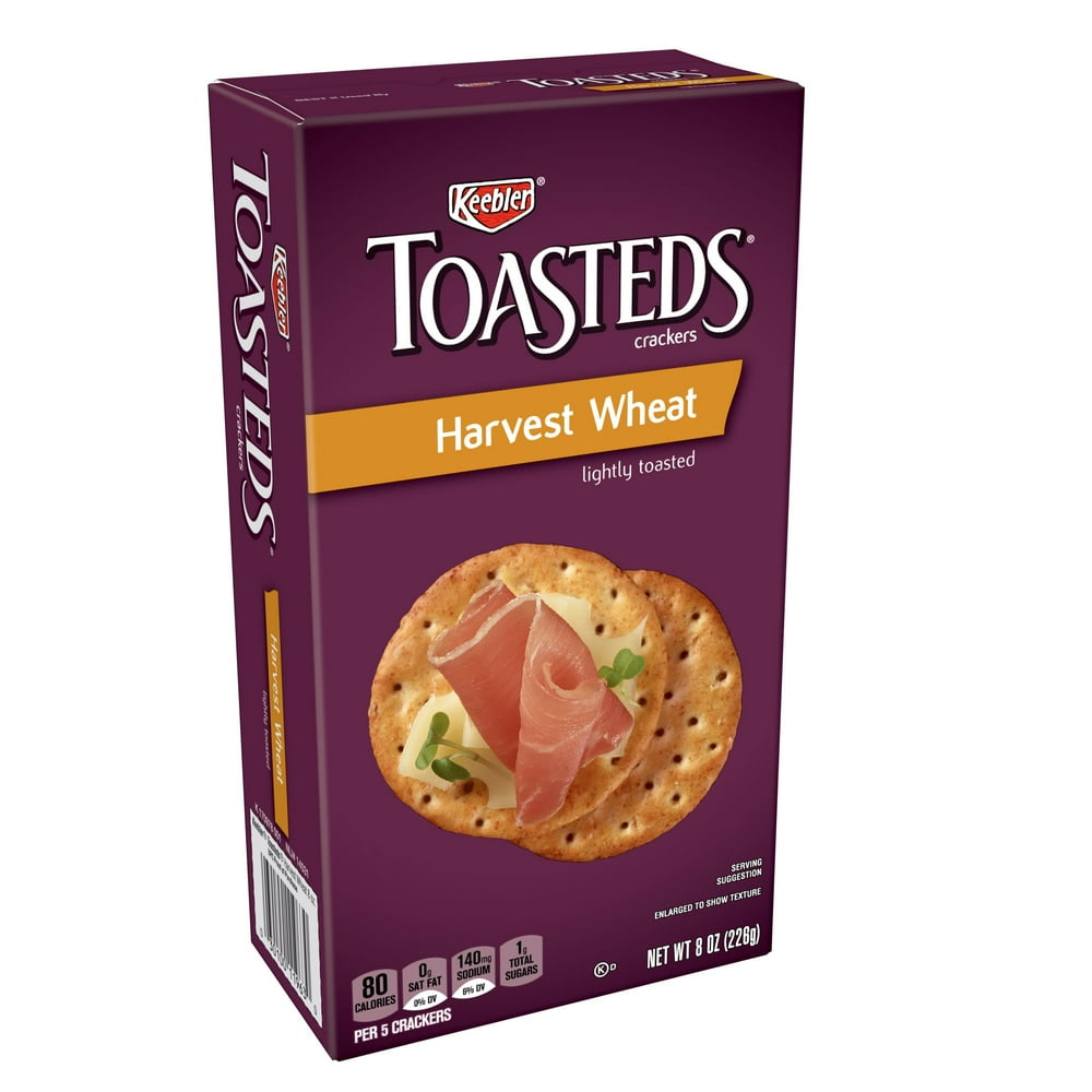 Kellogg's Toasteds Lightly Toasted Harvest Wheat Crackers, 8 oz