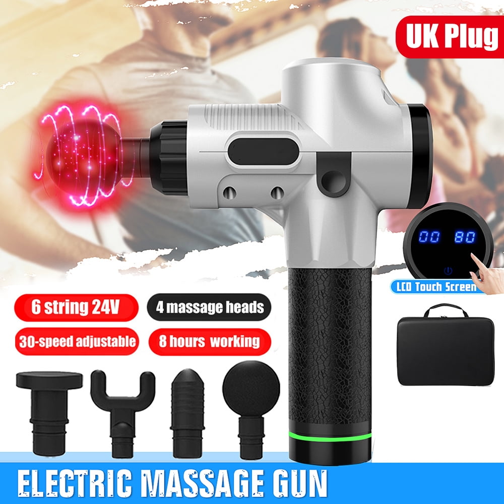 Electric Muscle Massager with Four Heads Portable Percussive Vibrating Powerful Massage Guns