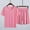 Pink, variant on CLOISE Loungewear Sets for Women Two-Piece Casual Short Sleeve Sleepwear Blouses and Cozy Shorts PJ Set Comfy Solid Winter Pajamas