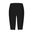 thumbnail image 5 of Eiyaclvo Plus Size Biker Shorts for Women Knee Length Elastic Waist Running Athletic Workout Shorts for Gym Yoga Plus Size 5 Inch Inseam Shorts, 5 of 5