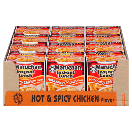 Maruchan Instant Lunch  Hot and Spicy Chicken (2.25 oz.  Pack of 12)