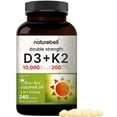 thumbnail image 1 of Suplemento de vitamina D3 K2 de NatureBell 10.000 UI + 200 mcg, 1 of 6