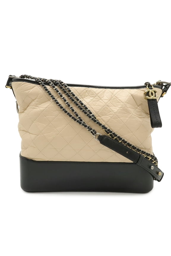 Pre-Owned CHANEL Gabrielle de Chanel Matelass Large Hobo Chain Shoulder Bag, Calfskin,...