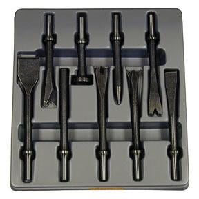4Pcs Steel Pneumatic Hammer Chisels Tips Flat Bit Set for Descaler Square Shank 