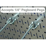 التحكم في الحائط Pegboard Hobby Craft Pegboard Organizer Storage Kit with Grey Pegboard and White Accessories