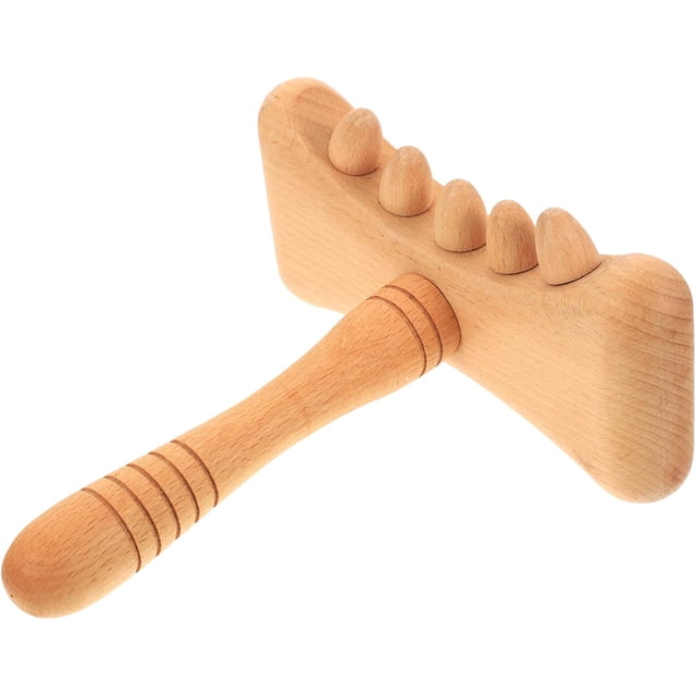 Masajeador de madera para alivio de tensiones, herramienta de Gua Sha para una experiencia relajante y efectiva en casa.