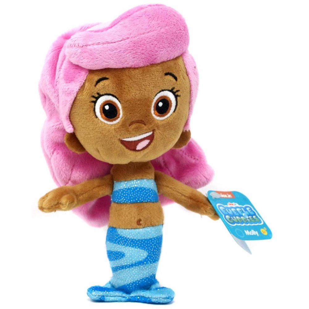 Bubble Guppies Plush Bubble Molly Sparkly Stuffed Bean Figure, Embark
