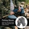 thumbnail image 3 of OwnShow Winter Warm Ice Fishing Gloves, Outdoor Sports Riding Velvet Waterproof Fingerless Fly Fishing Mittens for Men, 3 of 10