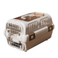 thumbnail image 2 of Transportín de para mascotas, caja de transporte con ventilación y transpirable, para perros de razas pequeñas, cachorros, camping, senderismo. M con tragaluz, 2 of 8