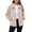 Beige, variant on Women's Warm Jacket Long Sleeve Full Zip Soft Warm Fleece Winter Jacket Fuzzy Jackets Warm Teddy Coat for Cold Weather