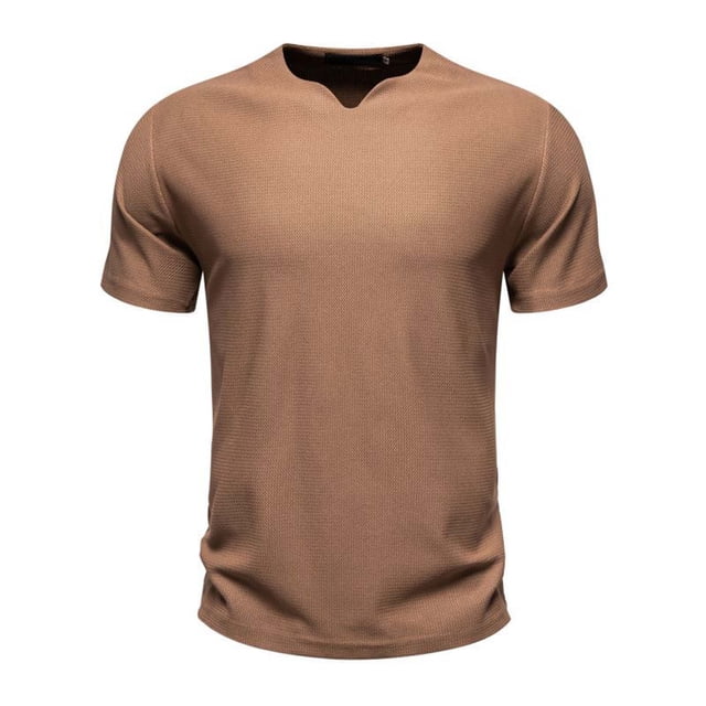 ameIAEA Mens Short Sleeve Workout Running Shirts Summer Solid Color Basic Tees Casual Athletic Tops
