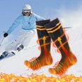thumbnail image 4 of Heated Socks Rechargeable Electric Foot Warmers | Corespun Silk Absorbent Breathable Quick-Drying | Long Battery Life | Adjustable Temperature 45-65°C | Outdoor Winter Skiing Camping, 4 of 8