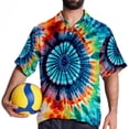 thumbnail image 4 of tie dye78 Men's Casual Hawaiian Shirt Printed Button Down Short Sleeve Summer Beach Shirts Unisex, 4 of 6