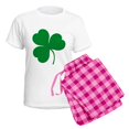 thumbnail image 5 of CafePress - Ireland Irish Clover Women's Light Pajamas - Women's Short Sleeve Print T-Shirt and Pants Light Cotton Pajama Set, 5 of 7