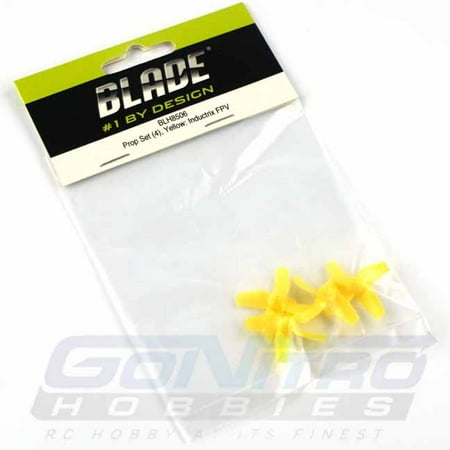 3 Blade 4 Blade Prop - Blade Prop Set (4) Yellow : Inductrix BLH8506
