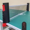 thumbnail image 4 of Export-Quality Adjustable Table Tennis Net Set with Portable Stretchy Frame: Lightweight PE Polyester & ABS Construction for Indoor/Outdoor Use, Versatile Sports Equipment (Blue-Orange), 4 of 6