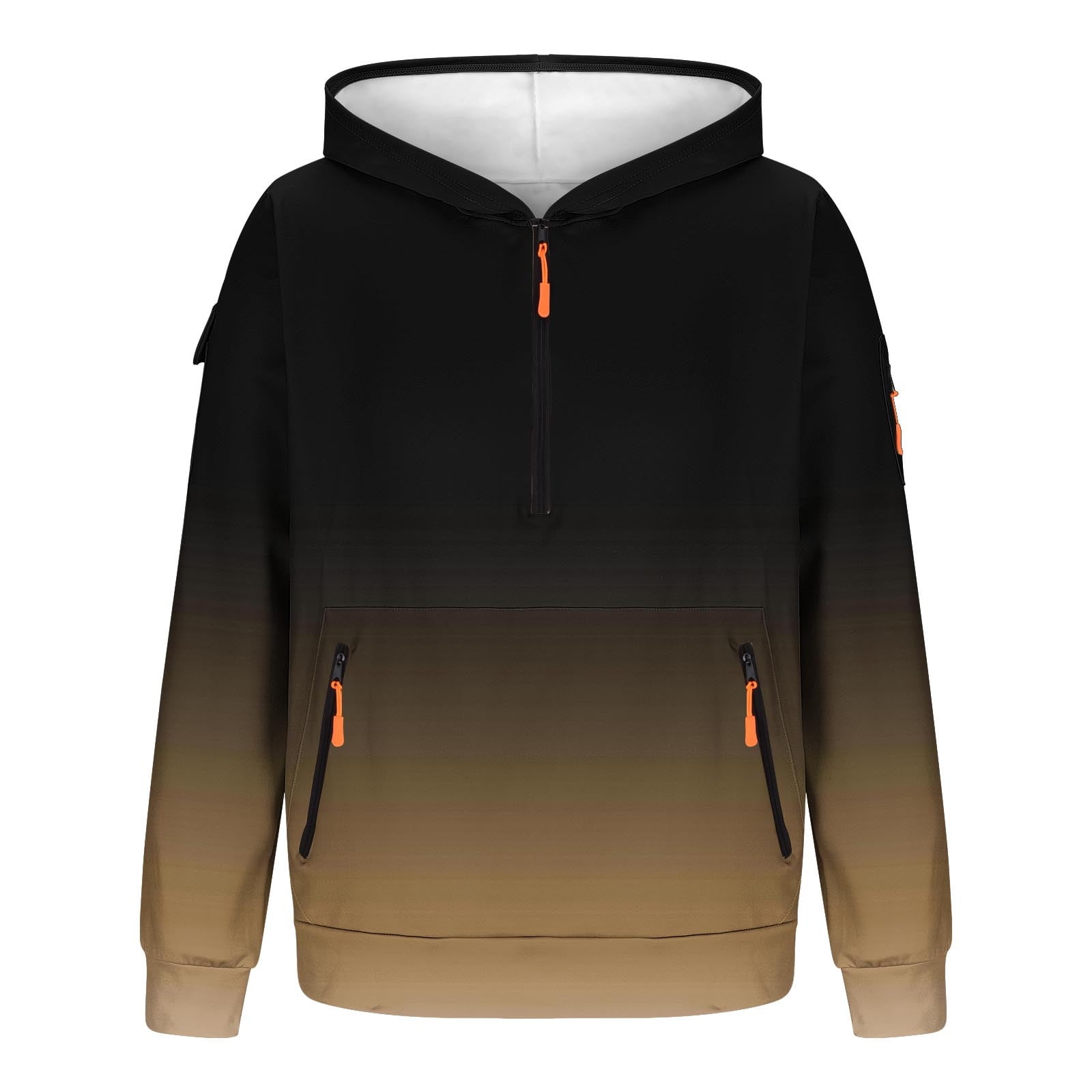 ZCFZJW Ombre Hoodie Tops for Men Big and Tall Regular Fit