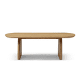 thumbnail image 4 of Tcbosik 47" Oval Coffee Table, Mid Century Modern Center Table for Living Room, Natural Wood, 4 of 7
