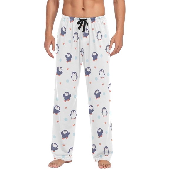 GZHJMY Penguin Pajama Pants for Men, Lounge Pants Lightweight Men Pajama Bottoms with Drawstring Pockets, Christmas New Year Birthday Gifts, XX-Large