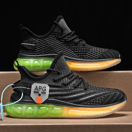 

Men‘s Trendy Breathable Lightweight Striped Running Shoes Outdoor Walking Sneakers