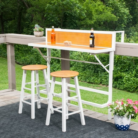 Hampton Bay Fenton 3 Piece Patio High Bar Bistro Set With Peacock Cushions 3 Piece Hampton Bay Patio Bistro Set 442 5 Harper Blvd Meade Balcony Bar 3pc White W Faux Oak