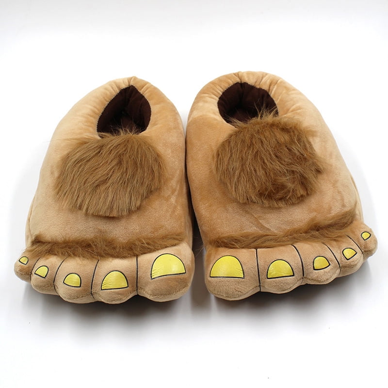 alextreme Furry Warm Slippers Big Hairy Unisex Hobbit Feet Plush Home Slippers Shoes New Sports Shoes and Accessories - Walmart.com