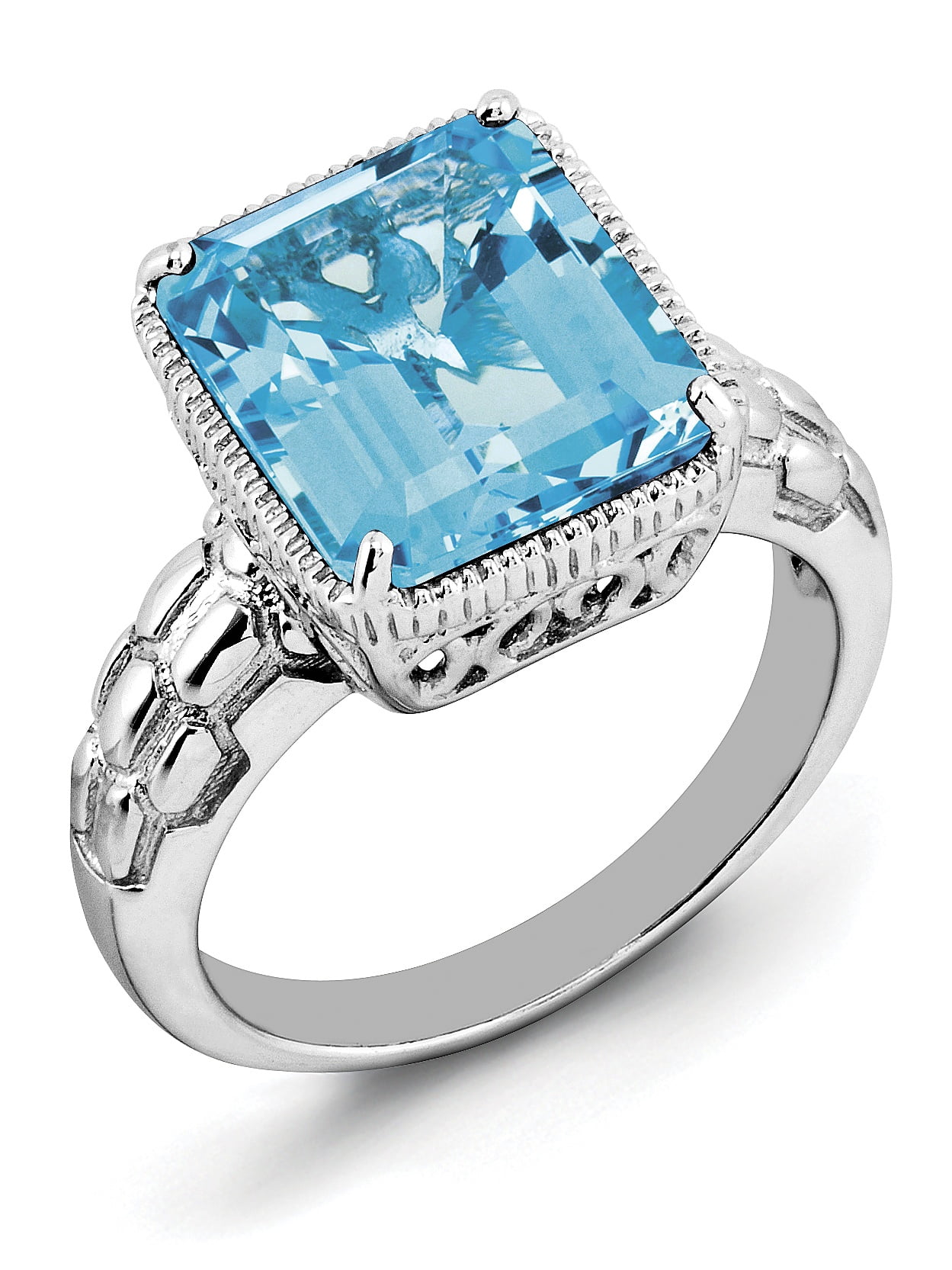 Sterling Silver Light Swiss Blue Topaz Ring by