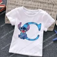 thumbnail image 5 of Nueva camiseta con letras ABCD de Stitch para niños, camisetas con combinación de nombres, camisetas de dibujos animados Kawaii, ropa informal para niños y niñas, camisetas Harajuku para niños y niñas, 5 of 5