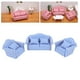 thumbnail image 5 of Juego de sofás para casa de muñecas, Juego de sofás para casa de muñecas de 3 Piezas, Muebles para Sala de Estar, sofá en Miniatura con Tiras Construido para el Futuro, 5 of 12