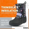 thumbnail image 3 of Bota de invierno Northside Frosty para niños, color negro/morado, talla 5US, 3 of 6