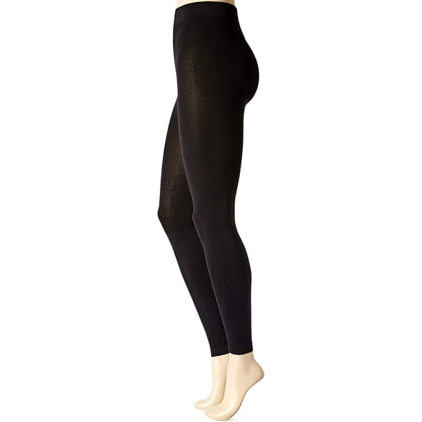 Hanes Womens Curves Blackout Footless Tights, 3X-4X, Black