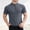Dark Gray, variant on Workout Men's Oversized T-Shirts Short Sleeve Black Summer Shirt Mock Neck Quarter Zip Quick Dry Pullover Slim Fit Tops