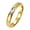 White, variant on Bezel Set Birthstone Dome Ring for Women Plated Gold Stainless Steel Minimalist Promise Band Elegant Stackable Polished White Size 5