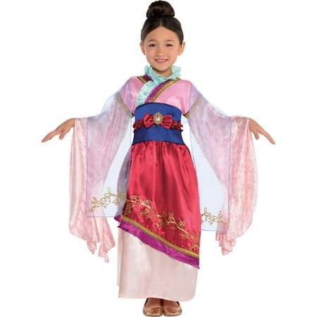 Suit Yourself Mulan Costume Classic for Girls, Includes a Detailed Dress, an Attached Belt, and a Sash