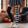 thumbnail image 4 of Lumtrix Striped and Solid Thigh High Socks for Women Mismatched Over the Knee Stockings Trendy Halloween Party Socks A One Size, 4 of 4