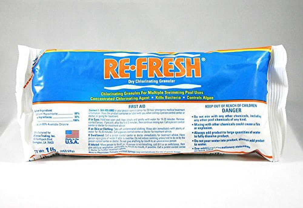 Re-Fresh Chlorine Pool Shock, 12 lbs, (12 Pack)