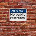 thumbnail image 5 of Weatherproof ANSI Restroom Public Private Sign (No public restroom) 8 in" x 12 in" UV Resistant Indoor Outdoor Workplace Insdustrial Caution Danger Warning Sign, 5 of 7
