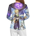 thumbnail image 4 of Genshin Impact Women's Pajama Top 3D Digital Print Sleepwear Trendy Crewneck Pullovers Long Sleeve Shirts XS, 4 of 8