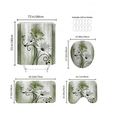 thumbnail image 3 of Daisy Flowers Butterfly Shower Curtain Set with Bath Rugs, 4PCS Rustic Grass Green Bathroom Shower Curtain Decor with 12 pcs Hooks,72" x 72", 3 of 6