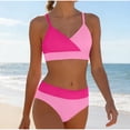 thumbnail image 2 of ZACPNCV Big Girls Solid Swimwear Set Two Piece Bikini Comfortable Swimsuit for Tween Summer Swimming Lessons and Beach Fun, 2 of 8