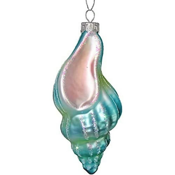 Conch Shell Blown Glass Ornament for Christmas Tree