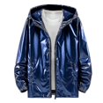 thumbnail image 1 of Mens Shiny Waterproof Hooded Jacket, 1 of 3