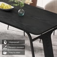 thumbnail image 6 of Finmind Modern Dining Table for 4-6, 63-Inch Black Kitchen Table with Metal Legs, 6 of 7
