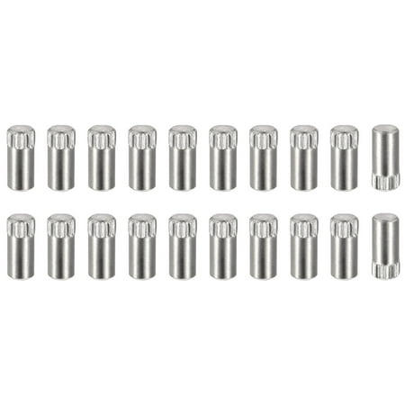 

5x8mm 304 Stainless Steel Dowel Pins 20 Pack Knurled Head Flat End Dowel Pin