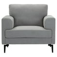 thumbnail image 2 of ACME Kyrene Recessed Arm Accent Chair in Light Grey, 2 of 7