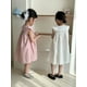 thumbnail image 4 of Vestido bonito de princesa de algodón puro para niña, vestido sin mangas con cuello Peter Pan y lazo de 1 a 10 años, ropa de verano para niños, 4 of 6