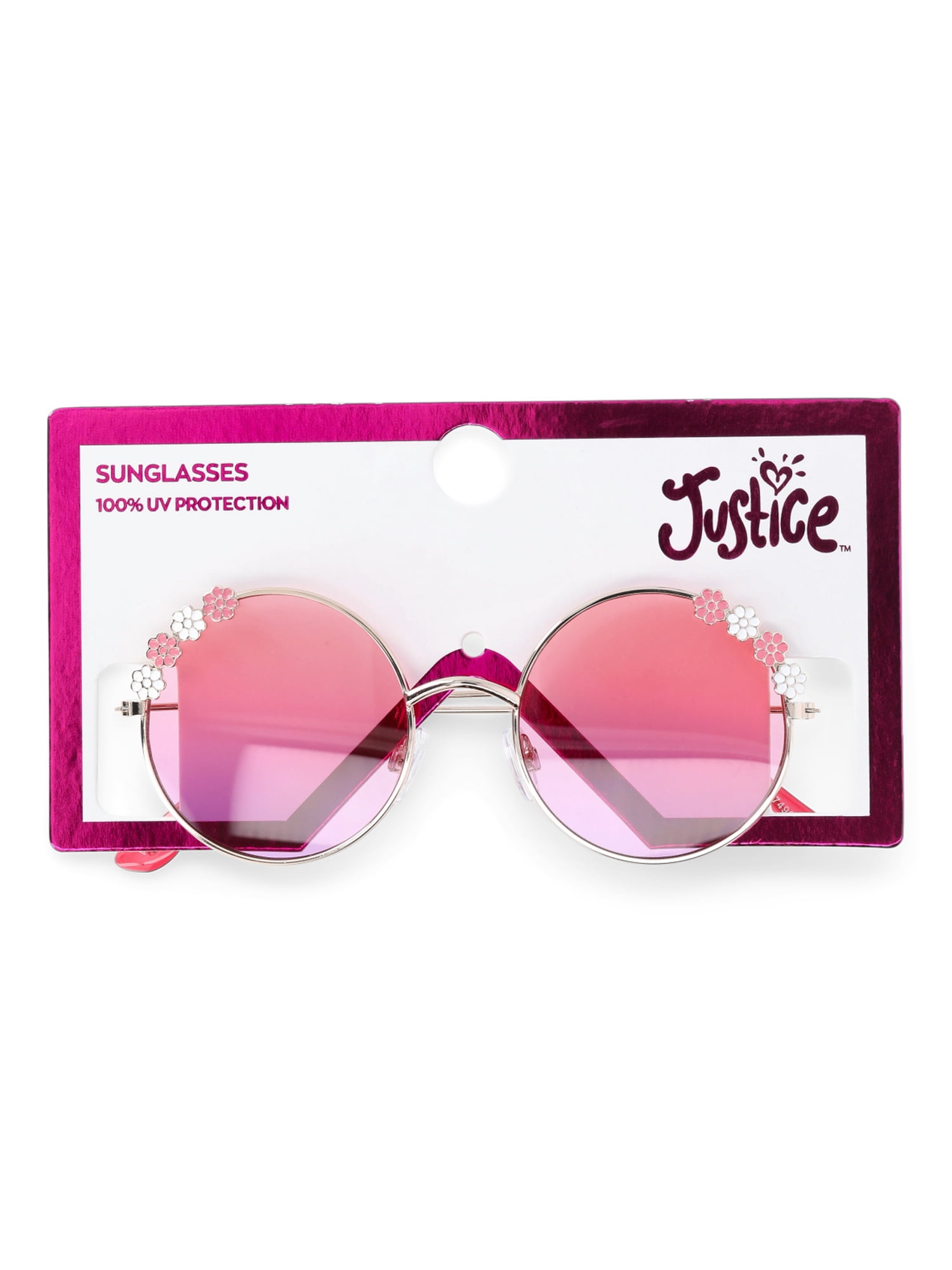 Justice Girls Round Sunglasses, Pink