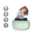thumbnail image 2 of Mint Storage Toy Bag Chair, Retro Disc Shaped Inner Circles with Nostalgic Featured Geometric Graphic, Stuffed Animal Organizer Washable Bag, Small Size, Seafoam Almond Green, by Ambesonne, 2 of 3
