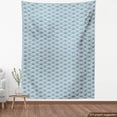 thumbnail image 3 of Ambesonne Scale Fabric by the Yard Upholstery, Hand Drawn Fish Skin, 10 Yards, Teal White, 3 of 4