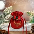 thumbnail image 6 of Cheapark Christmas Velvet Gift Bag - Flap Pocket Design - Christmas Eve Candy Box & Fruit Storage Bag For Holiday Gift Giving & Home Festive Decor, 6 of 6